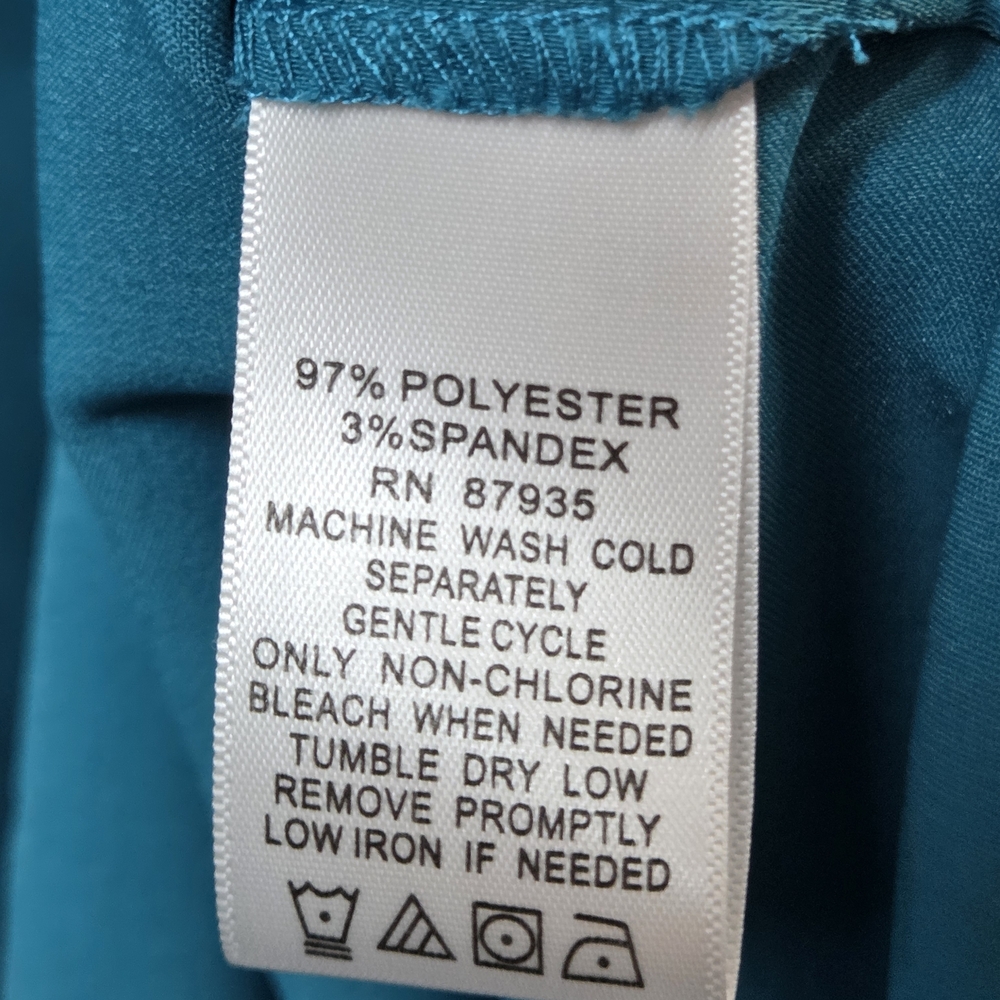 Susan Graver Turquoise Button-Down Shirt - Picture 5 of 5